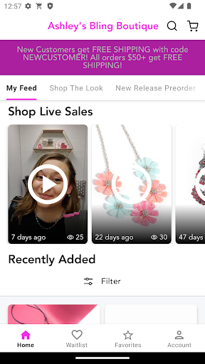 Screenshot of Ashley's Bling Boutique