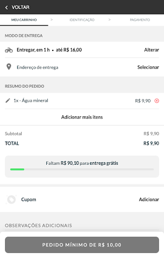 Quadrado Delivery Screen 3