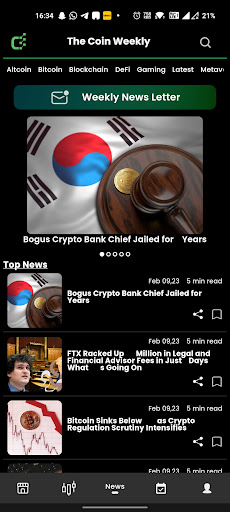 Android application The Coin Weekly | Crypto News screenshort