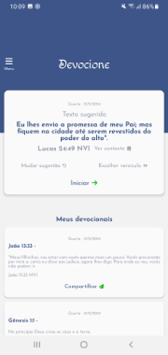 Android application Devocione: devocional e estudo screenshort