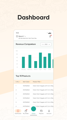 Android application Baladi Express Vendor screenshort