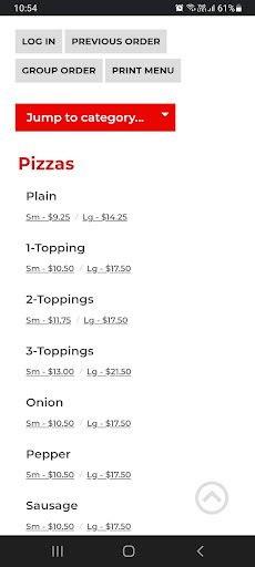 Harrys Famous Pizza Screen 2