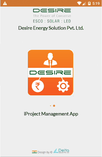 Android application Desire iProject Management 2.0 screenshort
