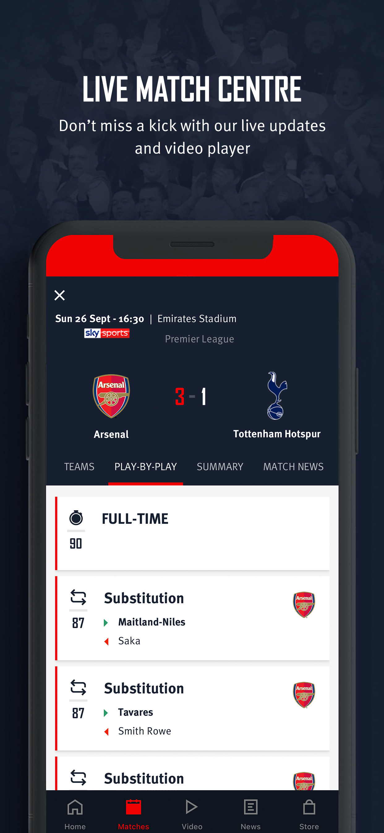 Android application Arsenal Official App screenshort