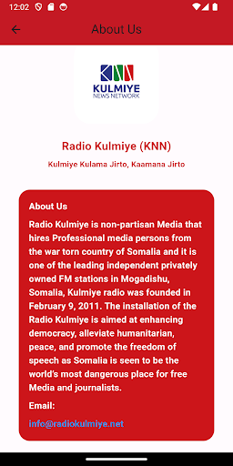 Radio Kulmiye Screen 3