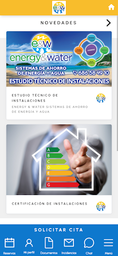 Android application Energy & Water screenshort