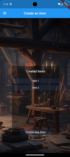 DnD Starter App Screen 2
