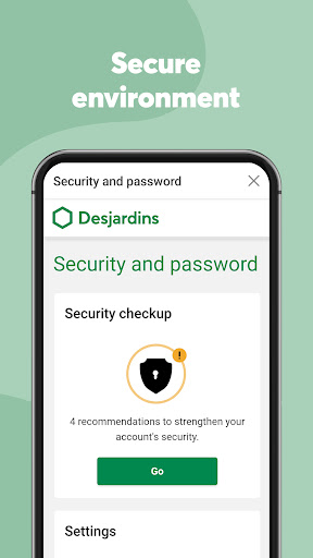 Desjardins mobile services Screen 3