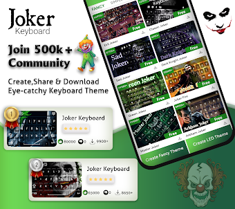 Joker keyboard Themes & Fonts