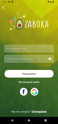 Android application Zaboka screenshort