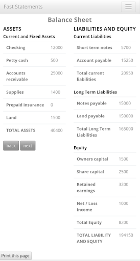 Financial Statement Creator Screenshot 2 - AppWisp.com
