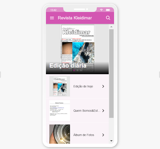Android application Revista Kleidimar screenshort