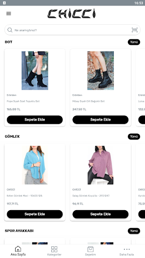 Android application Chicci Moda screenshort