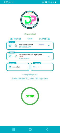 DP TANNEL VPN Screen 3
