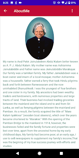 Dr. APJ Abdul Kalam Biography Screen 3