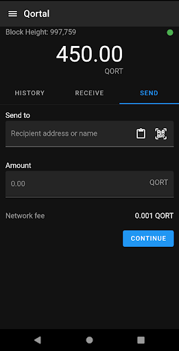 Qortal Wallet Screen 3