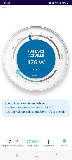 Android application Ma conso temps réel screenshort