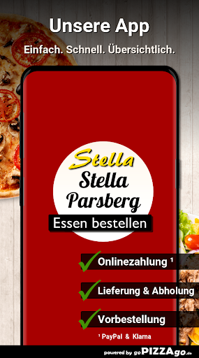Android application Pizzeria Stella Parsberg screenshort