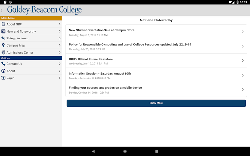 Campus Web - Goldey-Beacom Col Screen 3