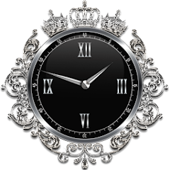 Silver Crown Clock Widget MOD