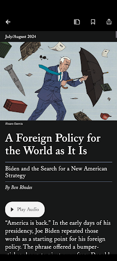 Foreign Affairs Magazine Screenshot