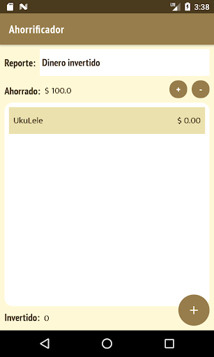 Android application Ahorrificador screenshort