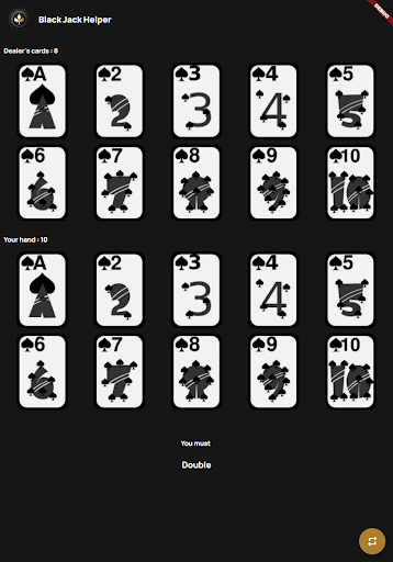Black Jack Helper Screen 3
