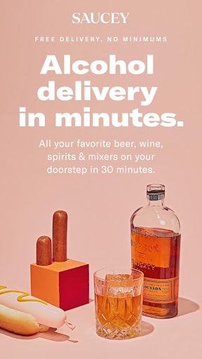 Android application Saucey: Alcohol Delivery screenshort