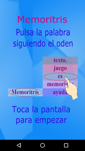 Android application Memoritris. Memorización. screenshort