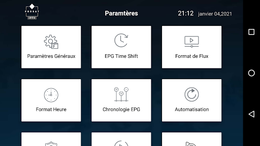 Prosat IPTV Player Screen 2