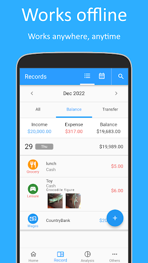 Android application Monemy - Expense tracker app screenshort