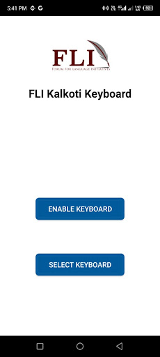 Android application FLI Kalkoti Keyboard screenshort