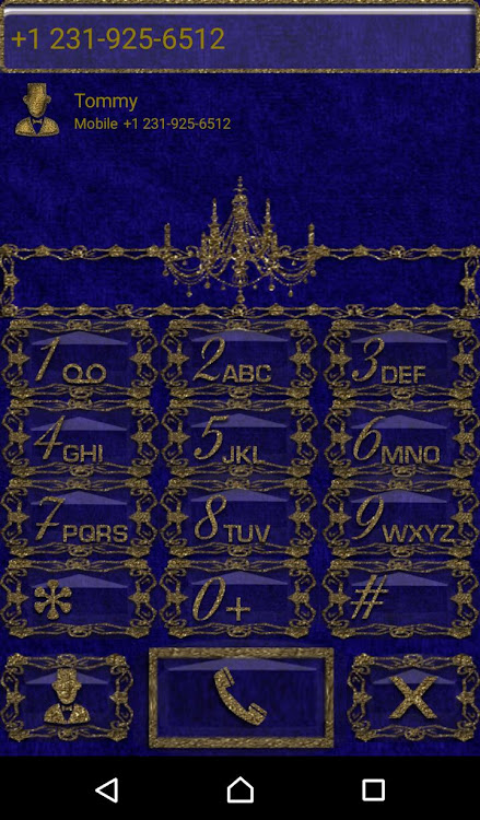 Blue Gold Chandelier Dialer th - 1.1 - (Android)