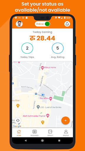 ECab Partner Screen 2