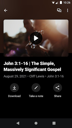 Screenshot of CBC APP