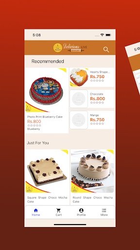 Android application Delicious Live Bakery screenshort