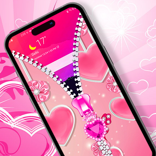 Pink Zipper Lock Screen logo