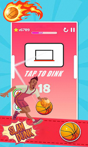 Android application Dunk Shoot Basketball screenshort