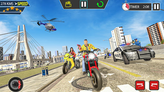 Captura 7 US Police Motor Bike Chase android