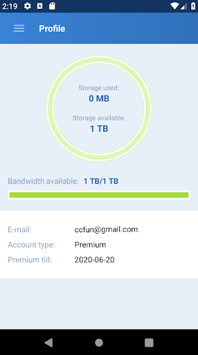Android application Alfafile.net File Manager screenshort