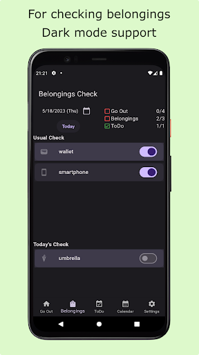 GoOut Checker Screen 2