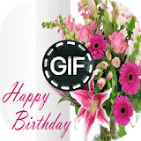 Flowers Birthday Animated Images Gif icon