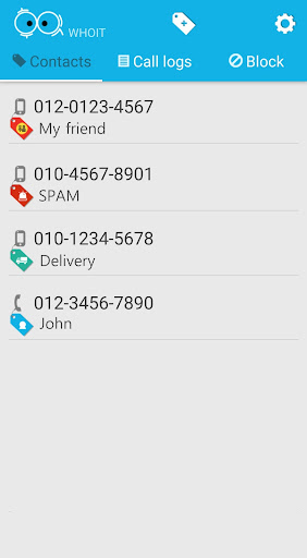 WHOIT: Contacts & Caller ID Screen 2