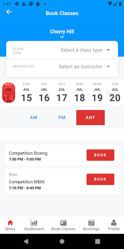TKO Fitness App Screen 3