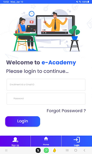 Android application e-Academy, Online Learning App screenshort