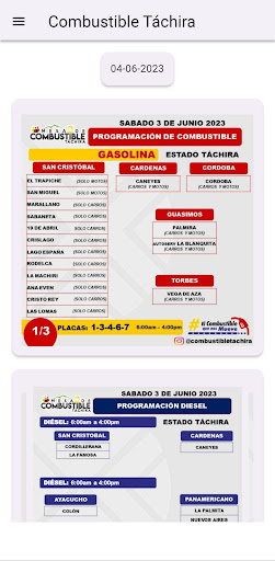 Combustible Táchira Screen 2