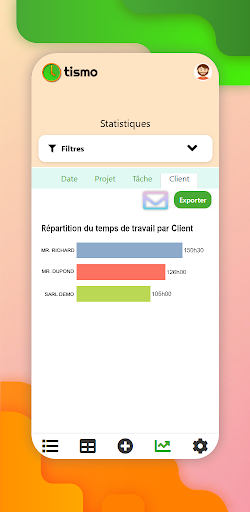 Tismo - Suivi de temps Screen 3