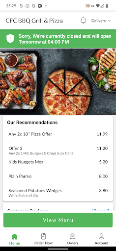CFC BBQ Grill & Pizza Screen 2