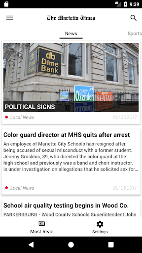 Android application Marietta Times screenshort