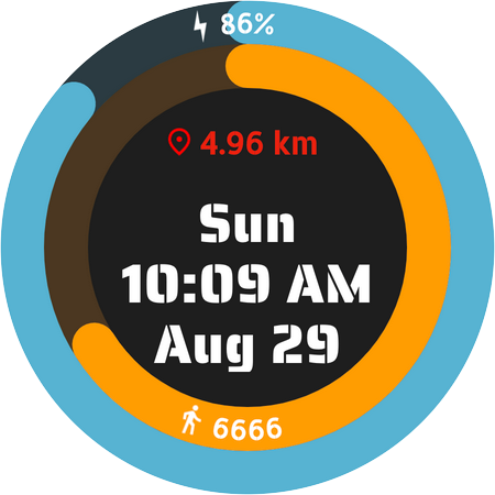 Android application Digital Progress Rings screenshort